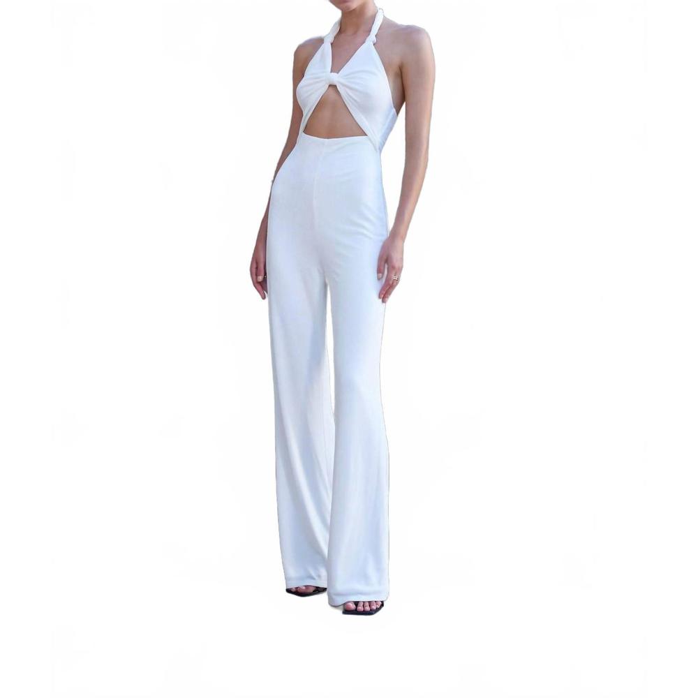 NEW MISHA laurens slightly flared jumpsuit in ivory